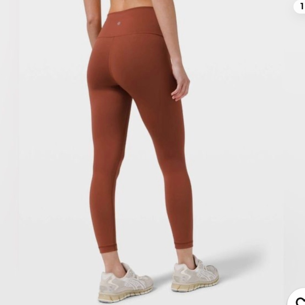 Lululemon wunder train high rise Legings size 0 dark terracotta